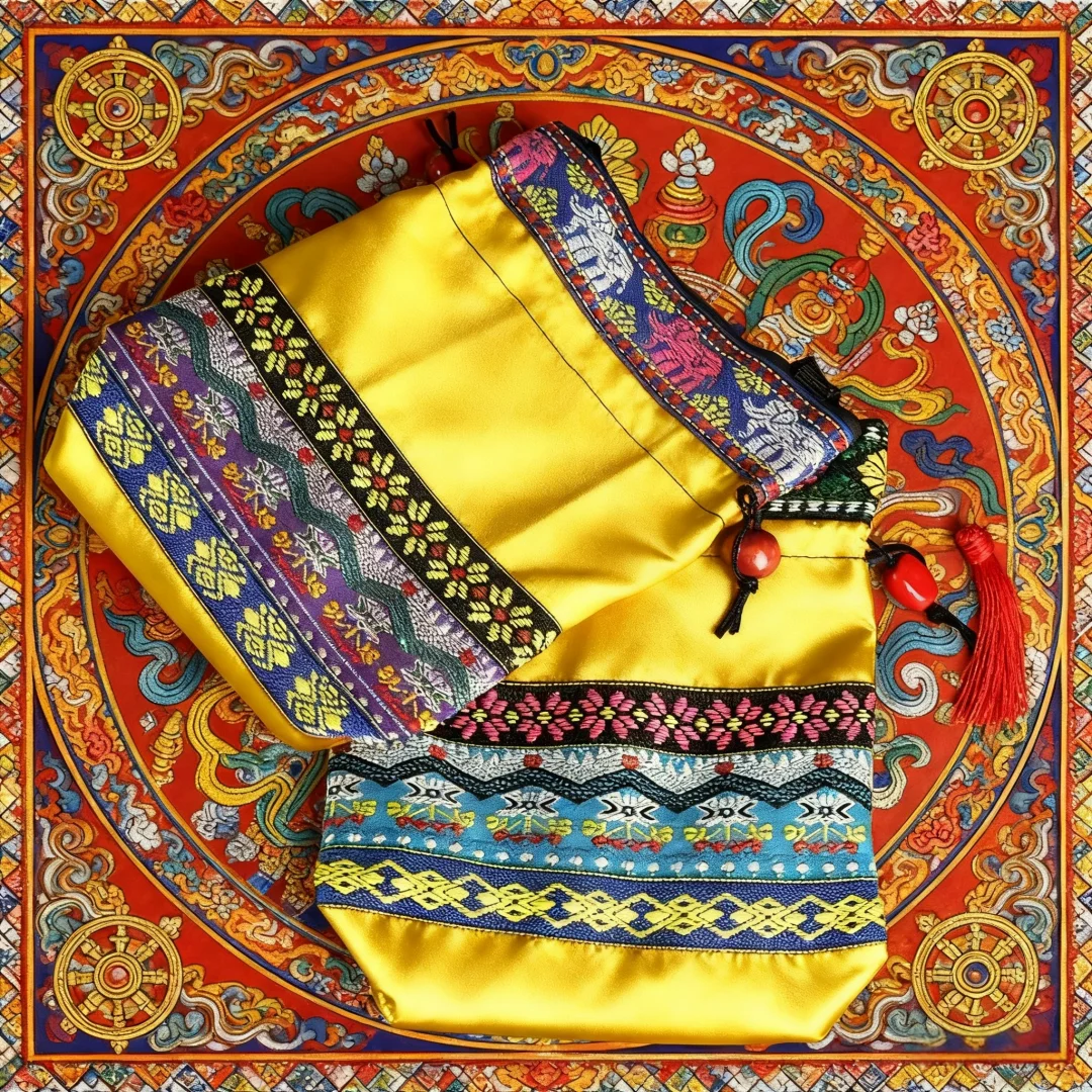 50pcs/lot Chinese YunNan Ethnic Style Different Style Mini Puer Packaging Bags Knitted Bag Puerh Cotton Bags