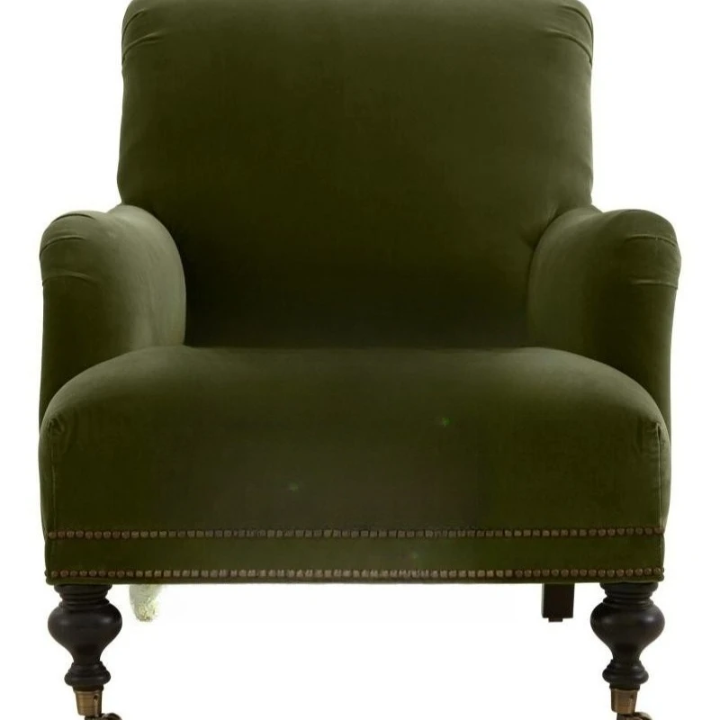 

Solid wood fabric single seat sofa chair negotiation chair balcony chair furniture