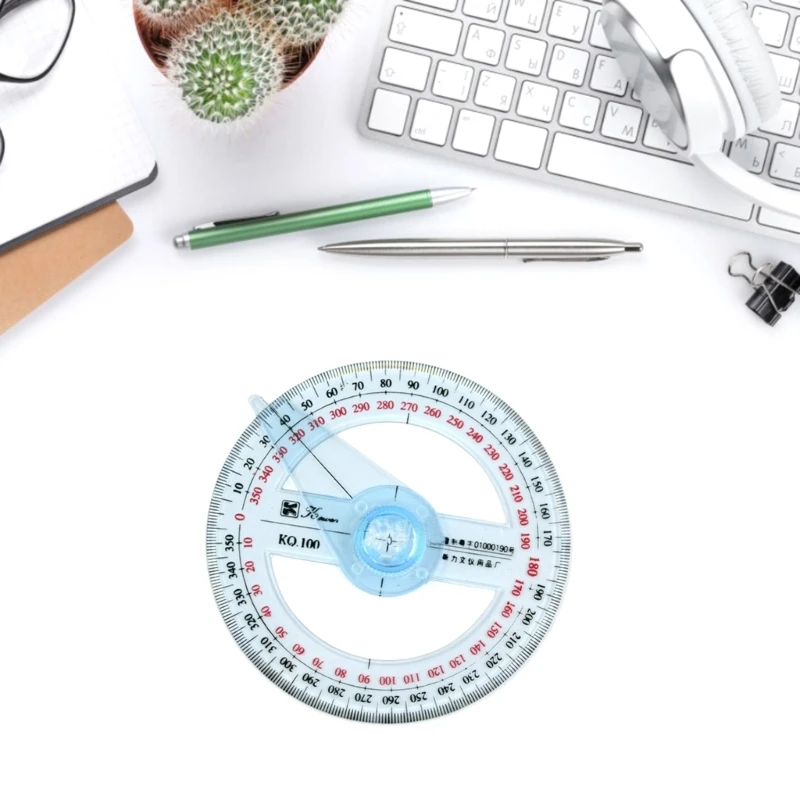 Circle Protractor 360 Degree Plastic Protractor for School Classroom
