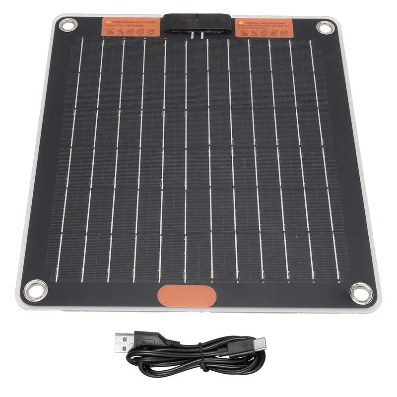 

30W Camping Solar Panel Solar Charger Power Bank Portable Battery Pack with 2 USB Ports Power Backup, Solar Charging Panel