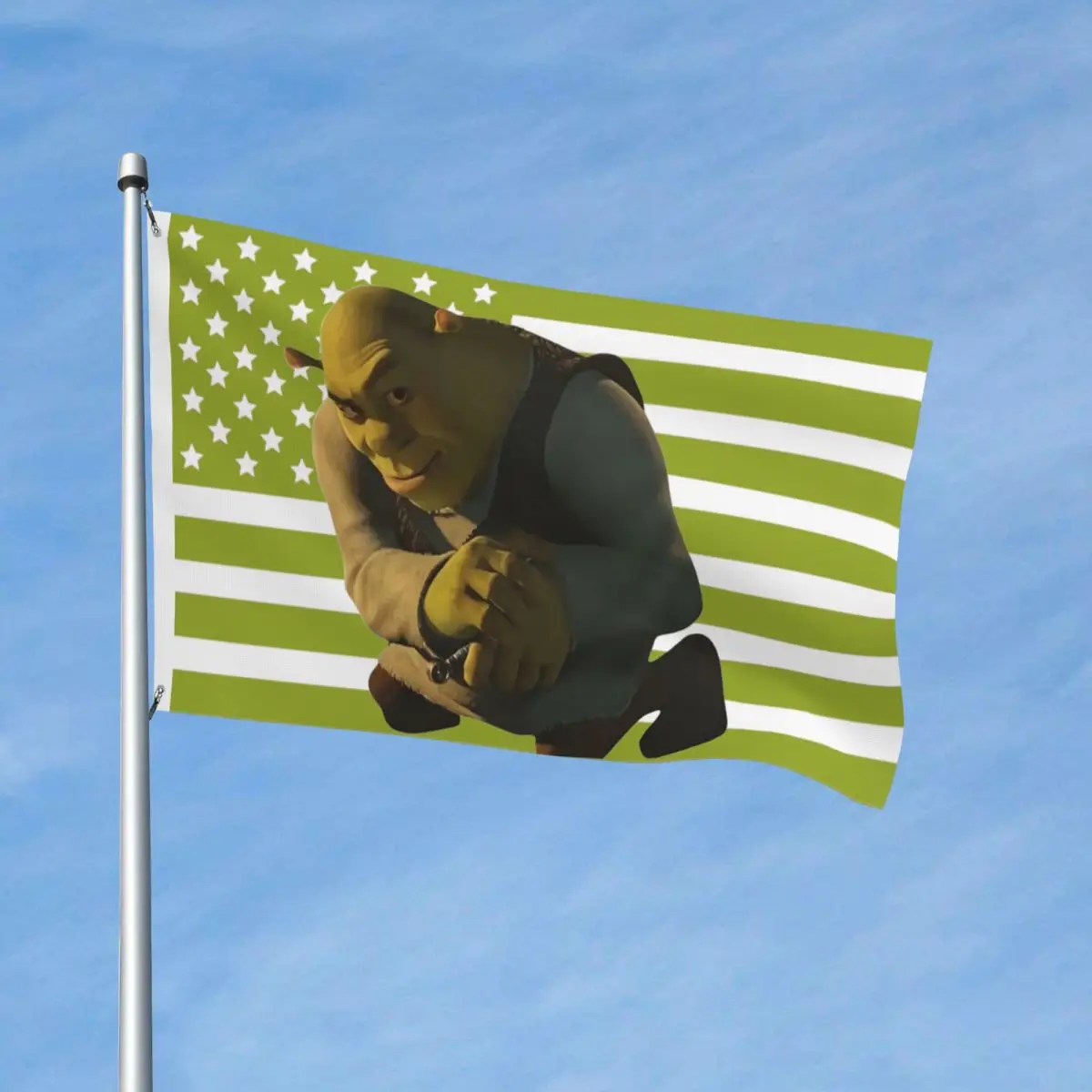 Shreks Funny Meme Flags Double Sided Indoor Outdoor Banner 2 Grommets Hanging Decoration 3x5 FT