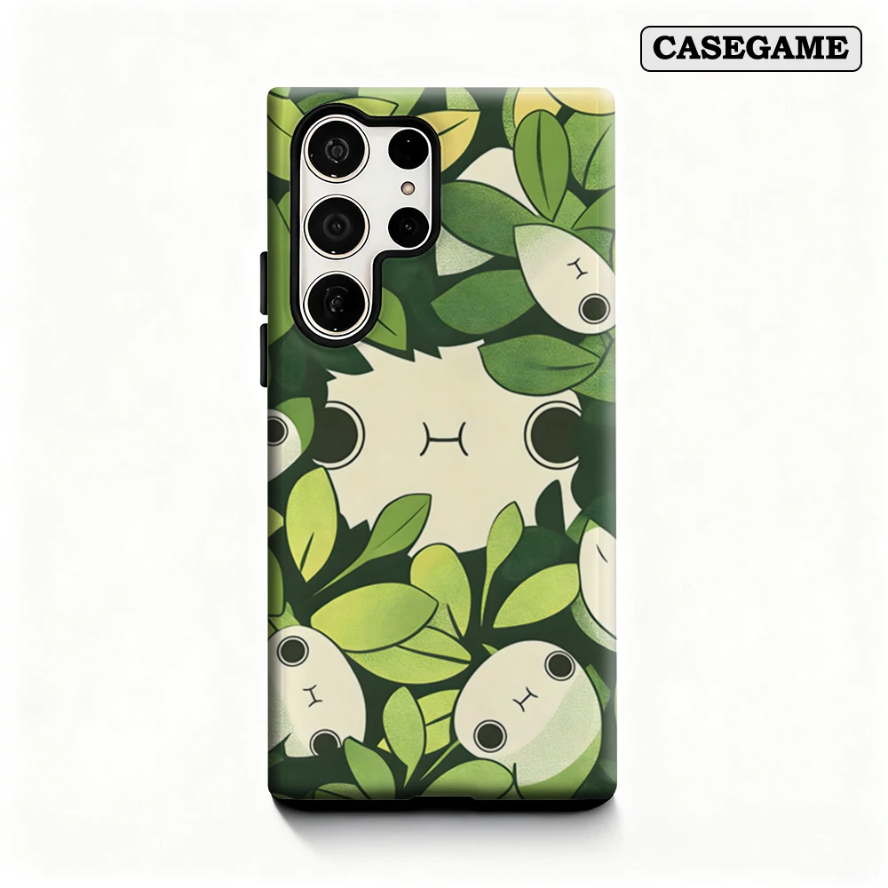 Casegame Phone Case for Samsung Galaxy S25 S26 Ultra S24 S23 Ultra Plus Shockproof Double Layer Leaf Ghost Print Cover