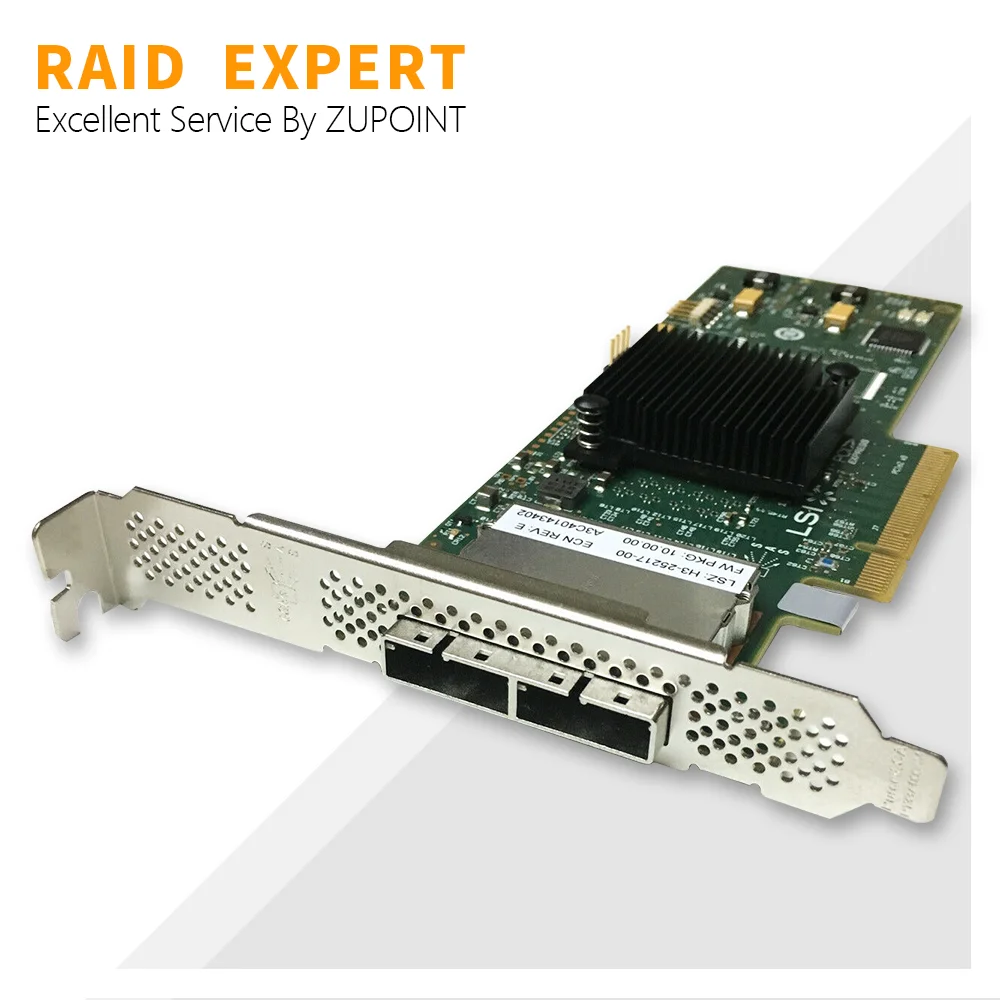 Imagem -02 - Zupoint-lsi 92008e Placa Controladora Raid Pci e Sas Externo Sata Hba Modo de ti Zfs Nas Expansor Norom 6gbps Pistas