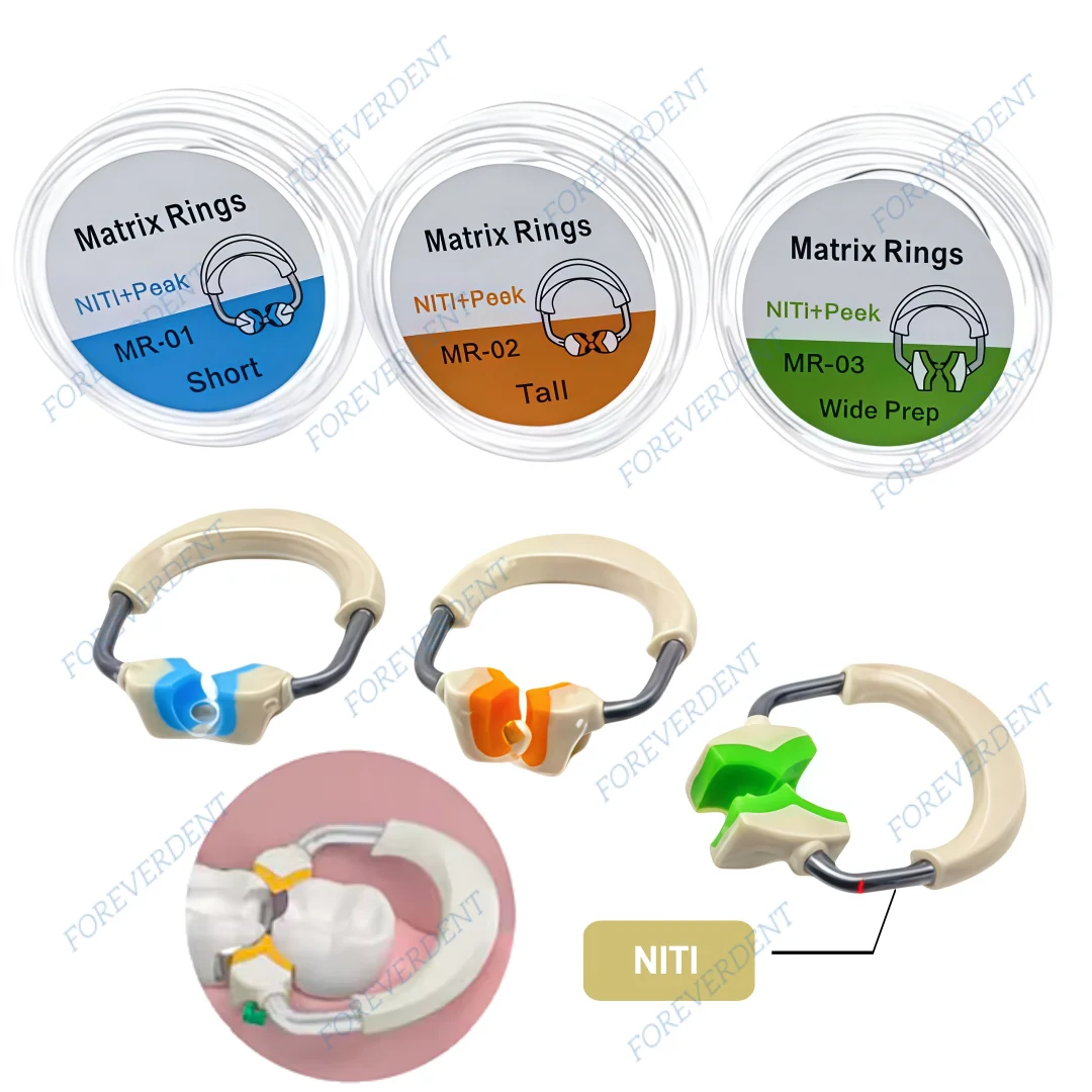 

Dental NITI Clamp Ring Metal Matrices Sectional Contoured Matrix System Clip Dentist Tools Dentistry Material