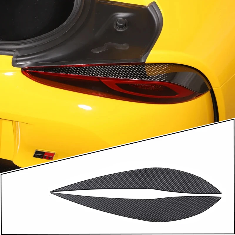 

For Toyota GR Supra A90 2019-2025 Soft Carbon Fiber Car Rear Tail Light Eyebrow Decorative Sticker Car Exterior Accessories