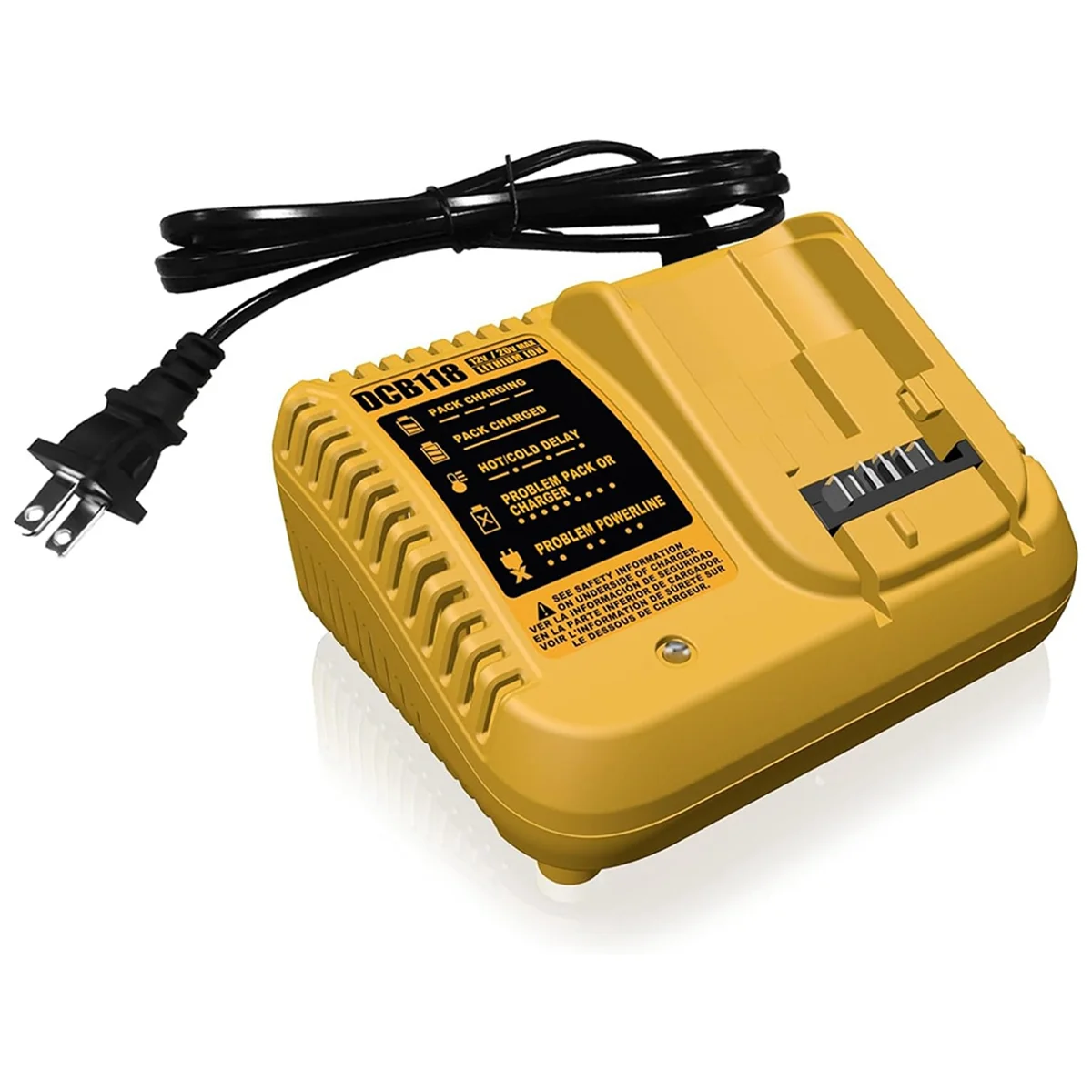 For Dewalt DCB118 12V-20V Tool Battery Charger DCB112 Applicable for Dewalt Lithium Battery Charging US-Plug