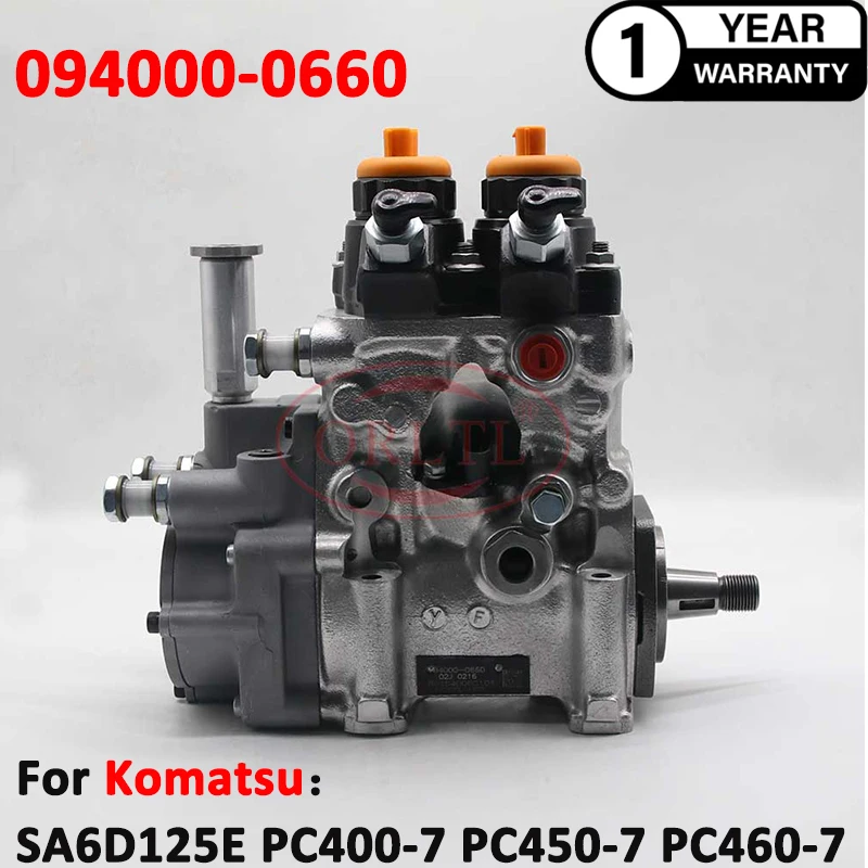 

094000 0660 Diesel Engine Fuel Pump 094000-0660 For For Komatsu 6156-71-1112, 1111, 1110, SA6D125E PC400-7 PC450-7 PC460-7