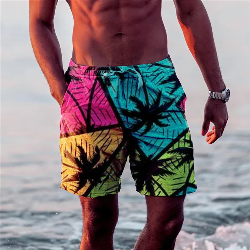 Shorts masculinos casuais estampados, shorts caseiros confortáveis, shorts populares de verão, shorts de praia ao ar livre, cabeça de caveira