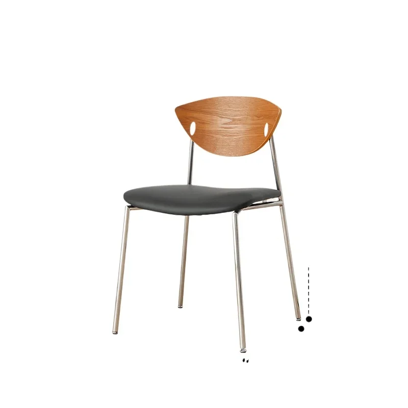 

Bird chair Nordic light luxury retro dining chair stainless steel home restaurant designer chair ins wind solid wood backrest