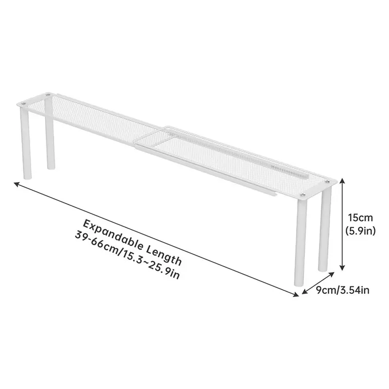 VEHO-Expandable Window Shelf For Plants- Stackable Narrow Shelves, Kitchen Sink Organizer, Countertop Holder Mesh Design