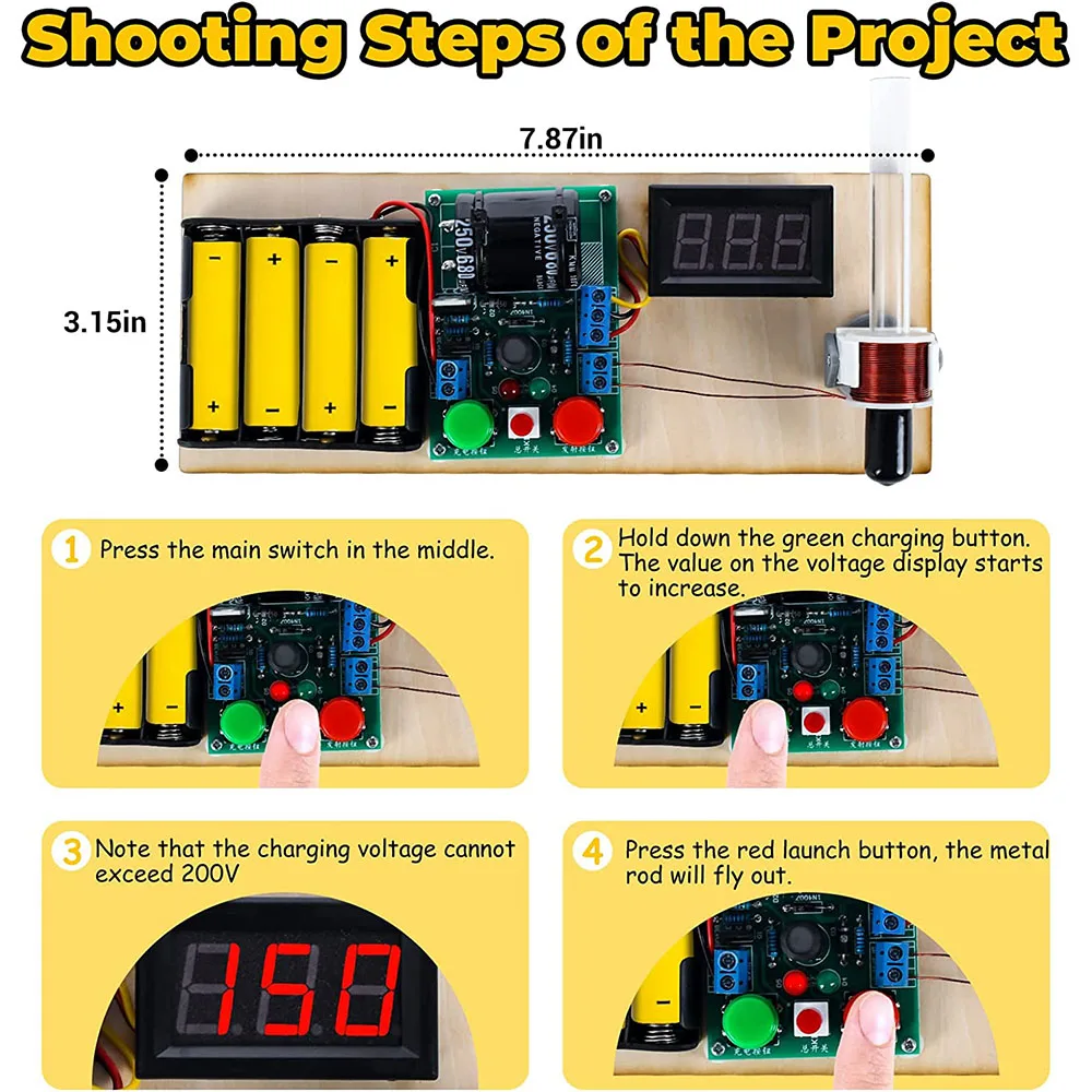 DIY Electronic Kit Electromagnetic Transmitter Mini High Voltage Shooting Game Soldering Practice Project Boost Converter Module