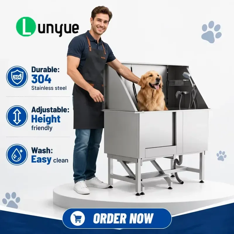 New 304 Stainless Steel Eco Friendly Luxury Pet Grooming Tub For Cats Premium Bathing Station Durable Easy Clean Home Use