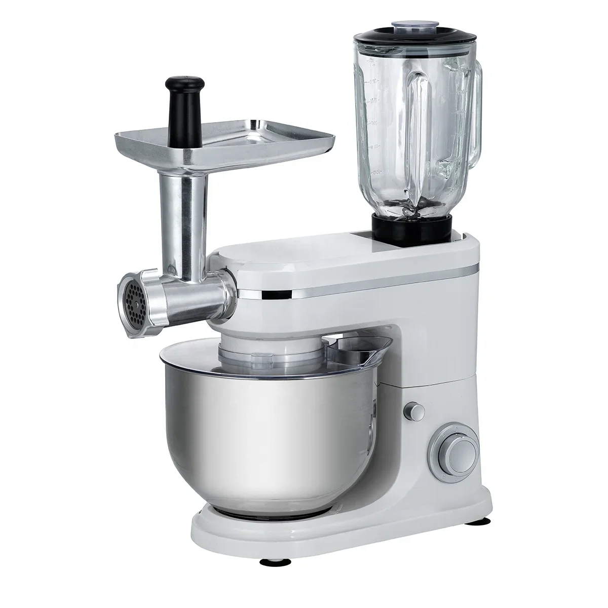 1200W 6L 2021 new model heavy duty multi-functional 3 in 1 meat grinder glass blender jar  kitchen  Dough stand mixer machine