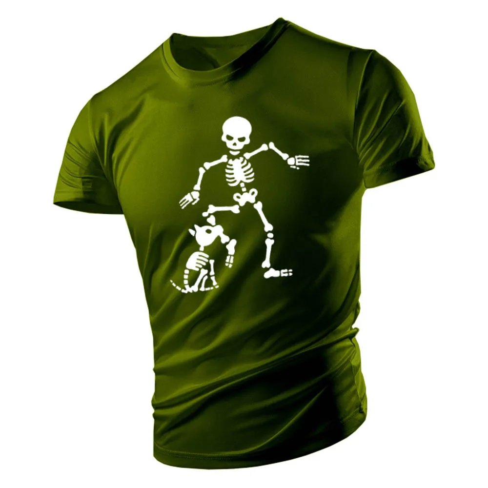 Summer 2023 Men's Adult Thin Crew Neck T-Shirt Sportswear Customizable Design Hand-Painted Unique Style Clothing