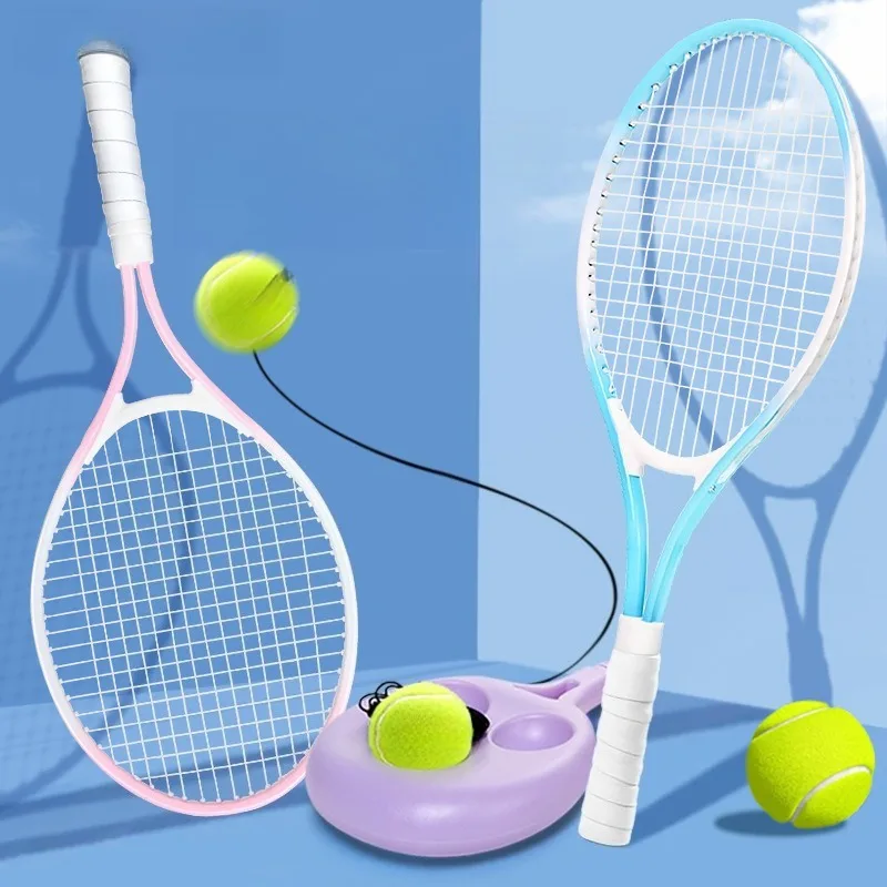 21 بوصة مضارب تنس للأطفال الوالدين والطفل سبائك الألومنيوم خفيفة الوزن مضرب التدريب الرياضي واحد المبتدئين في الهواء الطلق جديد