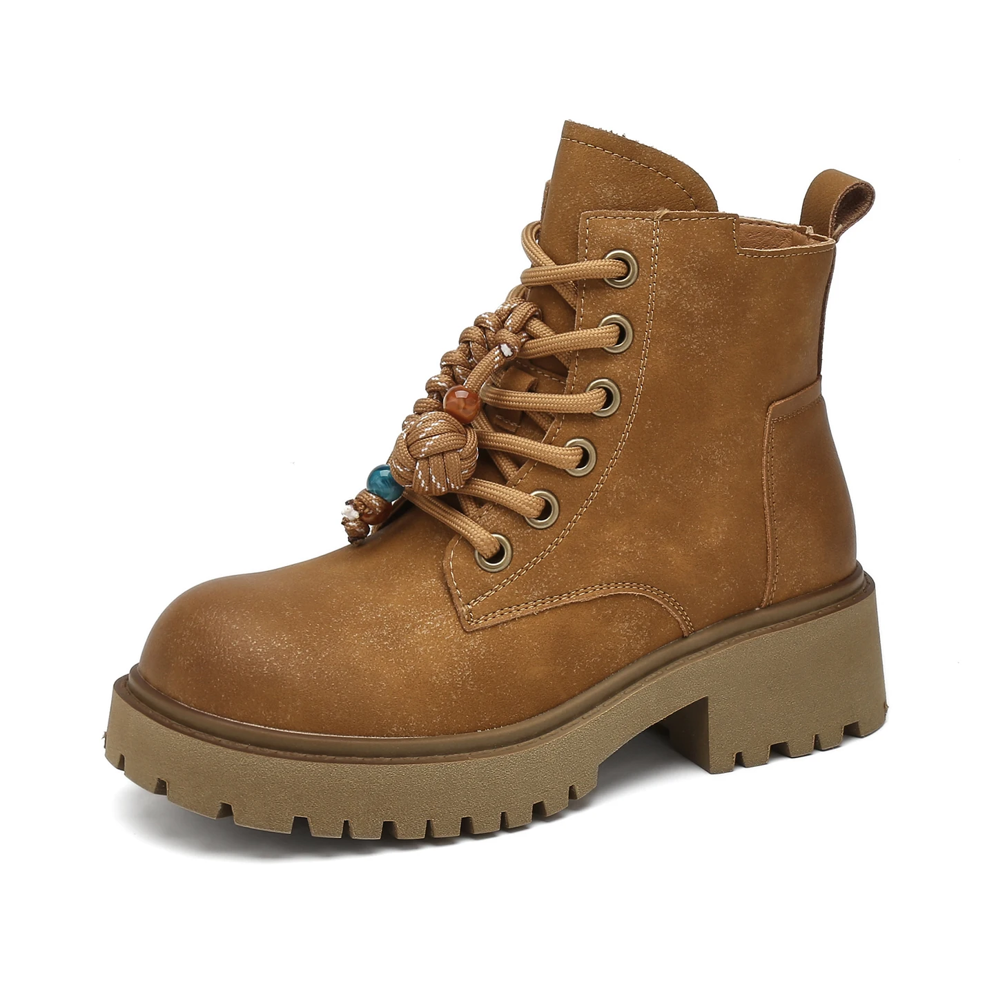 

Формальные уличные ботинки, повседневные универсальные женские ботинки в стиле ретро на толстом каблуке