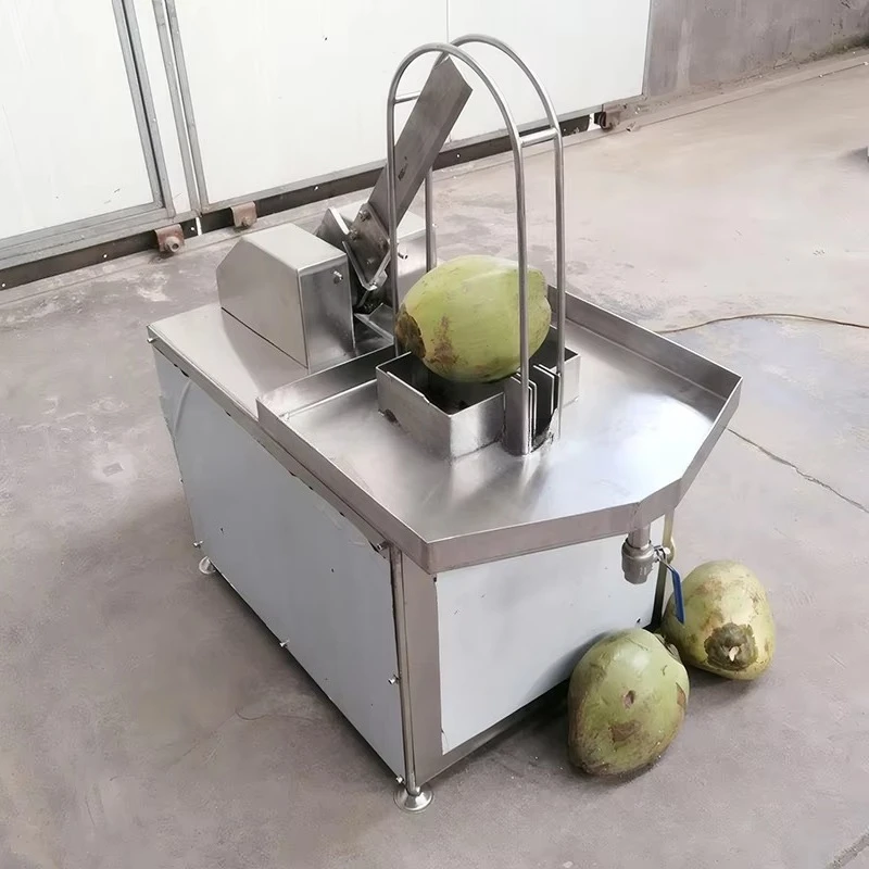 Labor-saving Engine-powered Coconut Water Extractor and Splitting Skin Husk Opener Green Coconut Fruit Cutting Shell Machine