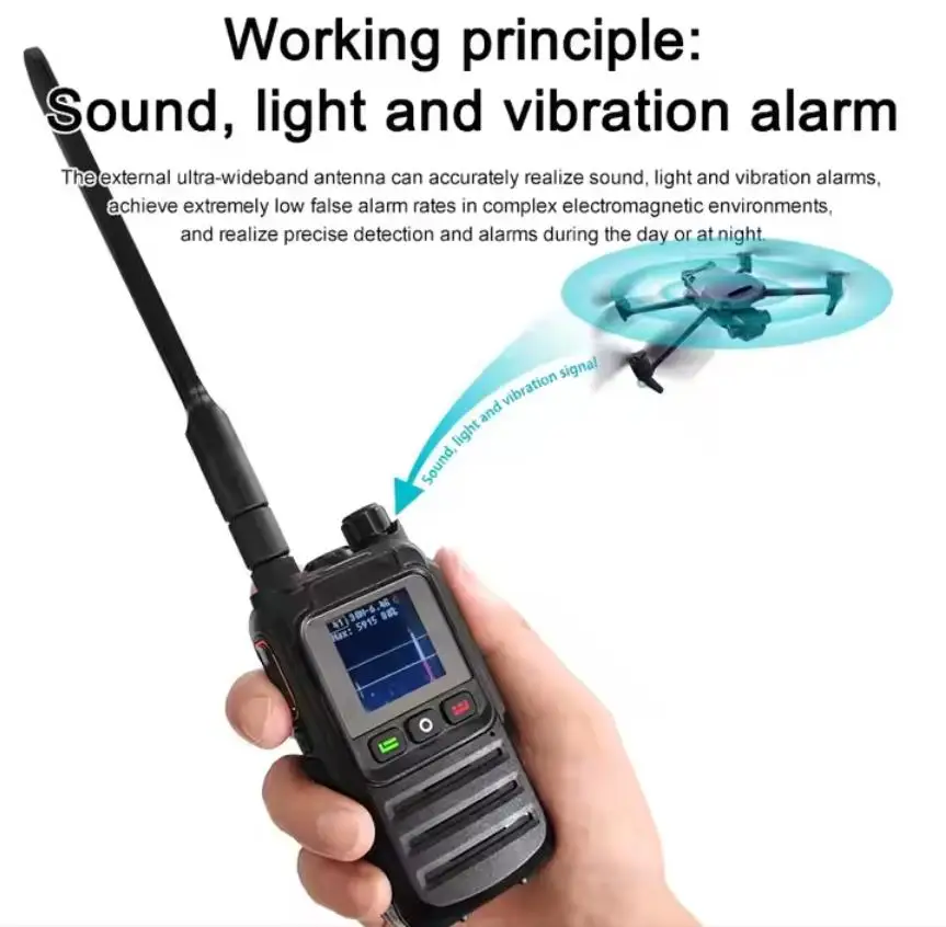 wykrywacz dronów Detektor GPS i szybkości, detektor dronów 30Mhz-6.4GHz, wbudowany akumulator LIPO do modeli RC, samolotów, dronów FPV, wyścigów, freestyli, części DIY