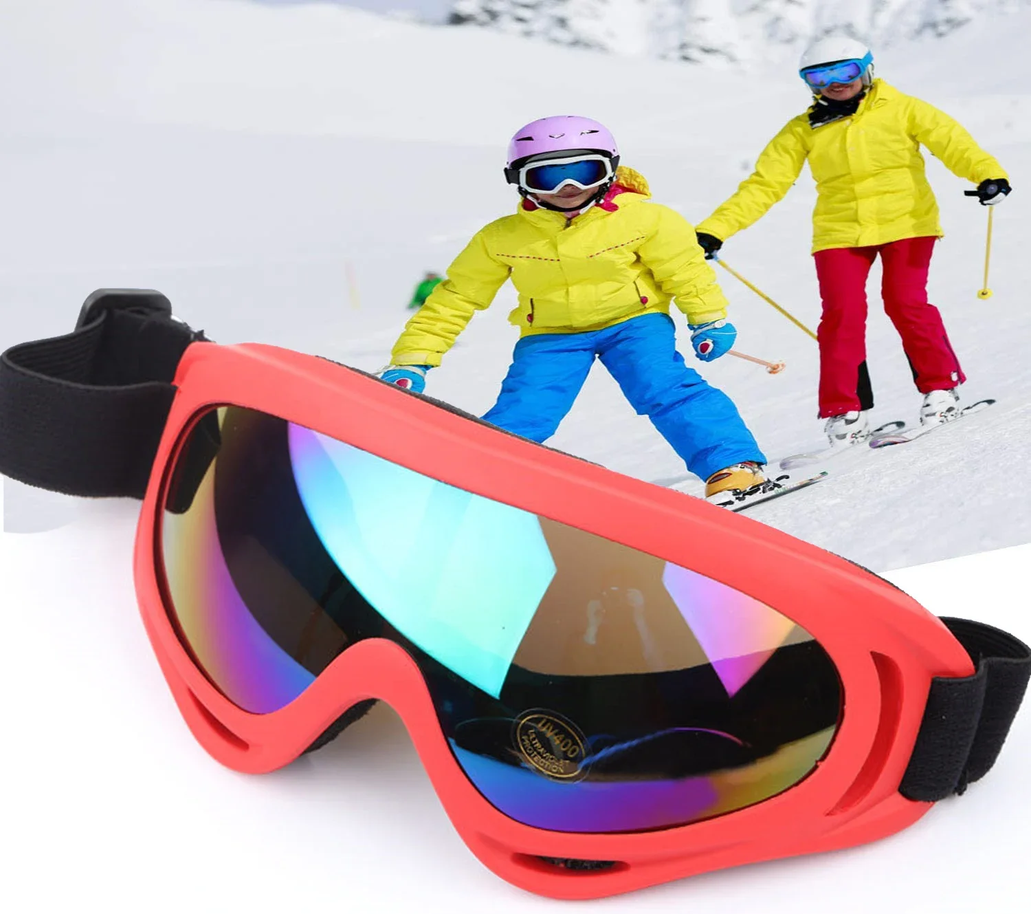 Colorful frame multi-color ski goggles X400 anti ultraviolet windproof sports ski goggles snow goggles