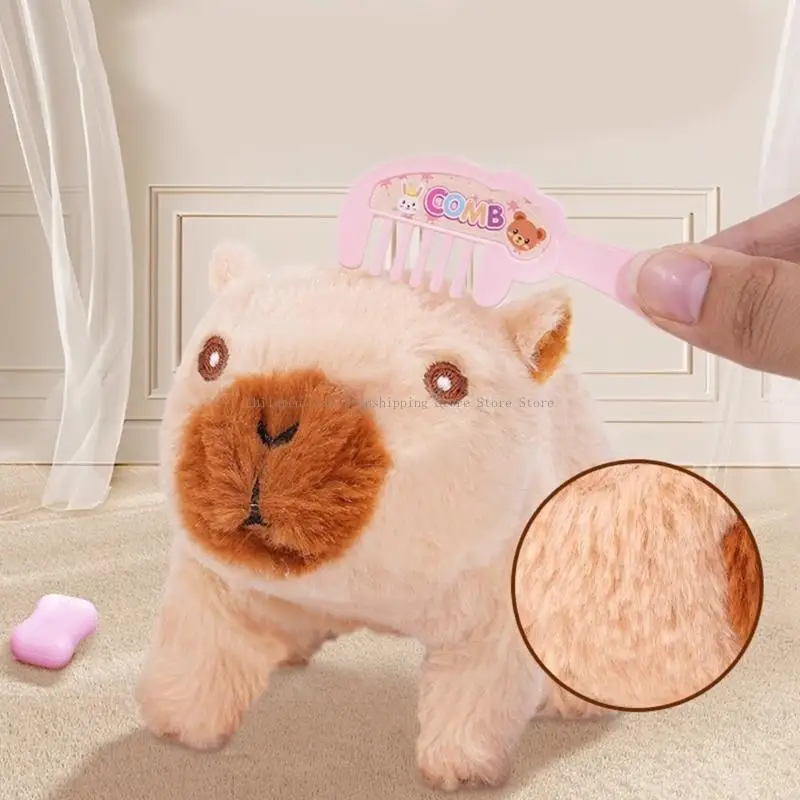 Interactive Capybara Animal Doll Toy para niños Juguete mascota eléctrico suave y suave