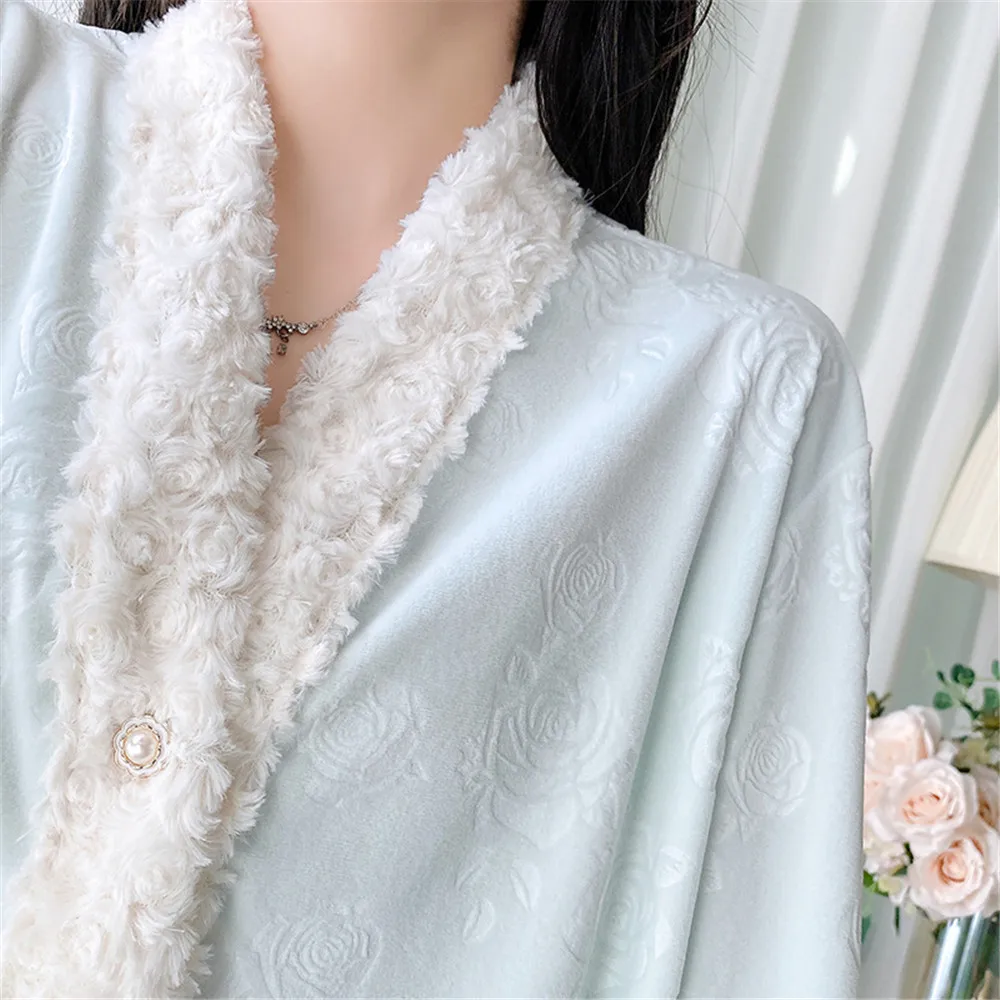 الجاكار جزيرة المخملية 2 قطعة منامة مجموعة الخريف الشتاء المرأة ملابس خاصة أنيقة القطيفة ملابس المنزل المتسكعون