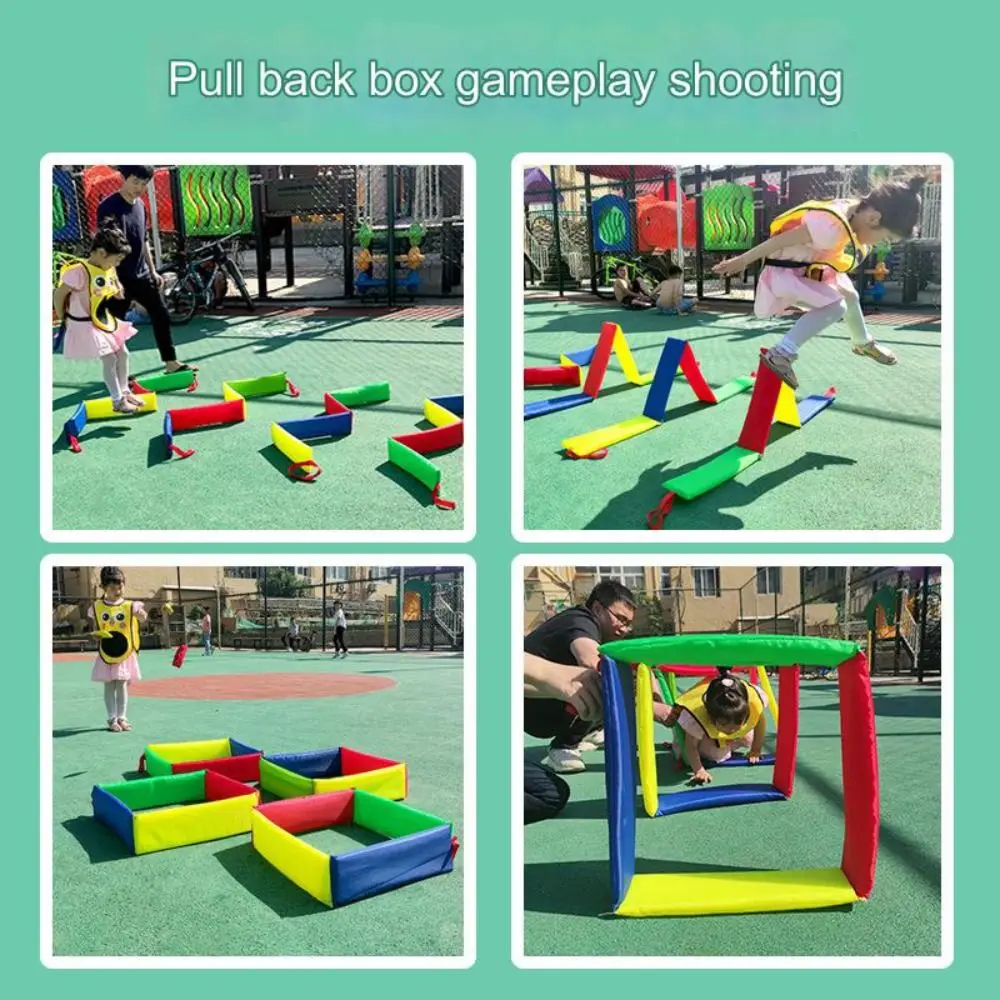 Children Fun Drilling Hole Game Jumping Lattice Physical Training Jumping Lattice Toy Kindergarten Sports Multiple Plays