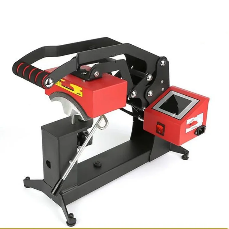 ماكينة ضغط حراري بغطاء يدوي 2 في 1 ماكينة ضغط حراري مفتوحة التسامي للقمصان والقبعات ماكينة ضغط حراري للقبعة