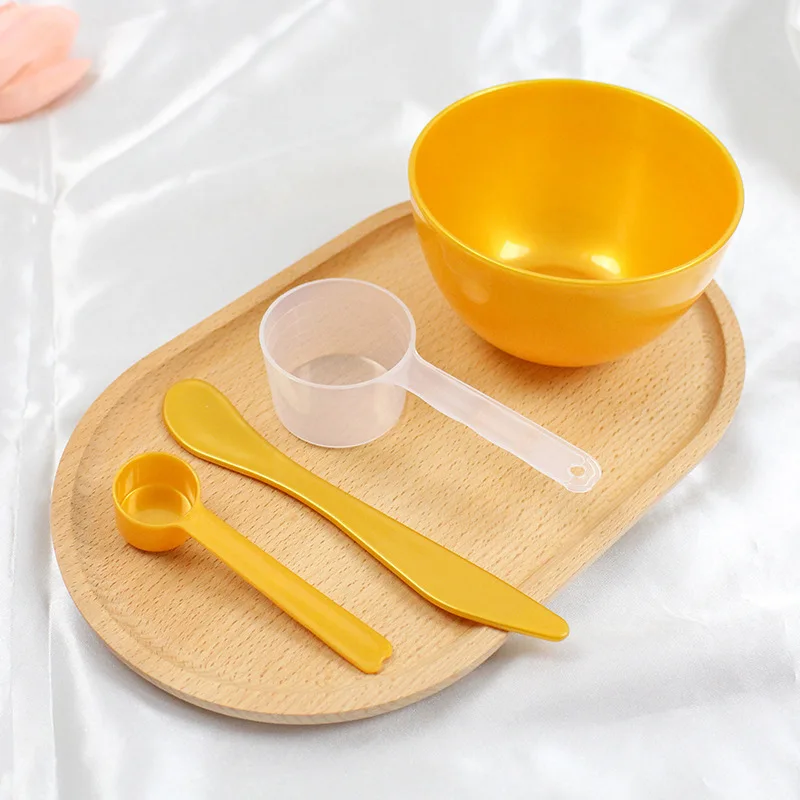 Hot Sale Rose Soft Mask Powder Tools Gold Mask Bowl Set Beauty Tools Mask Mixing Stick Measuring Spoon