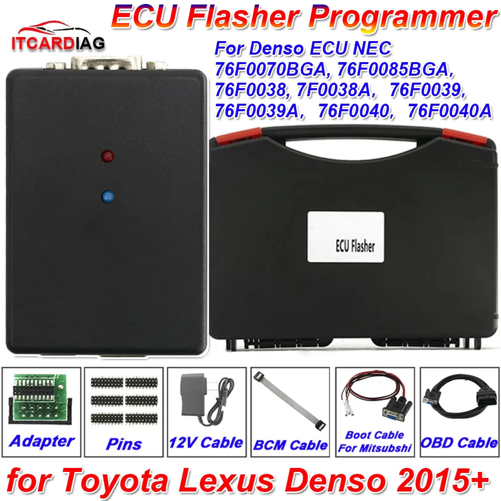 

2024 ECU Flasher Programmer for Toyota Lexus Denso Support 2015 + obd Write & Some OBD Models Read for NEC 7F00XX Series MCU