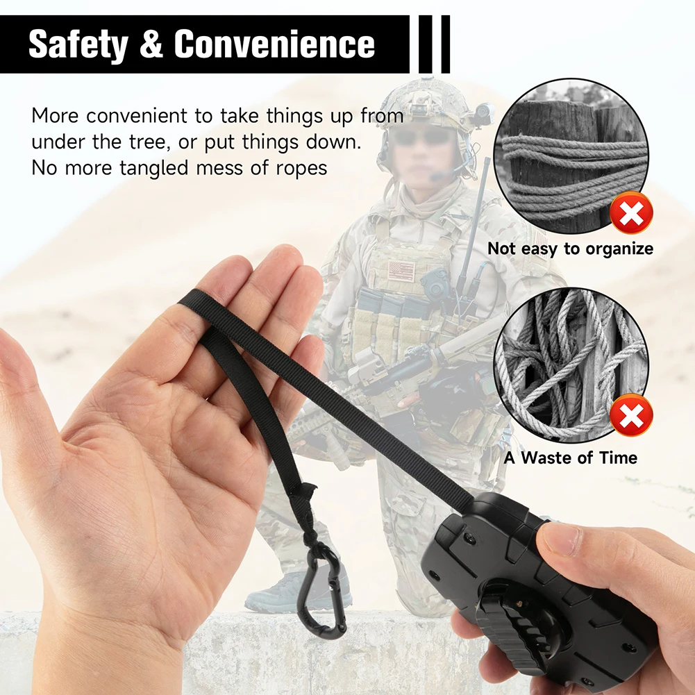 Caza Gear Lift 32FT Telescopic Bow Gear Easy Storage Solution Lightweight Design Safety Retrieval System Caza Gear