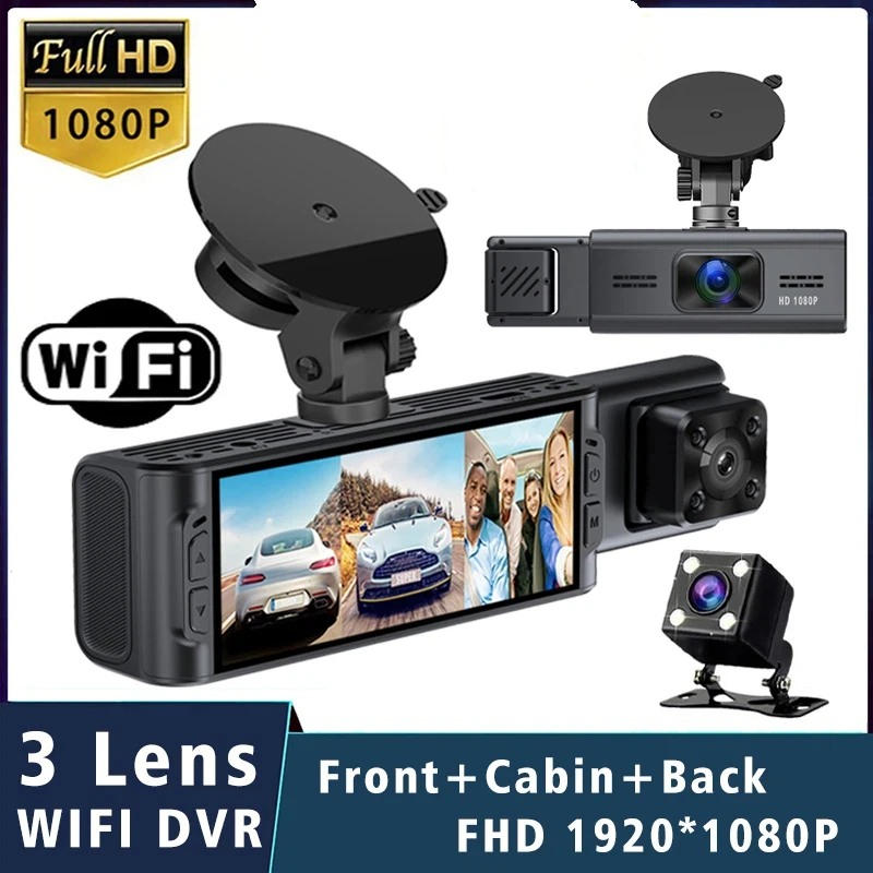 Wifi 3 Lens Car Dvr… - image