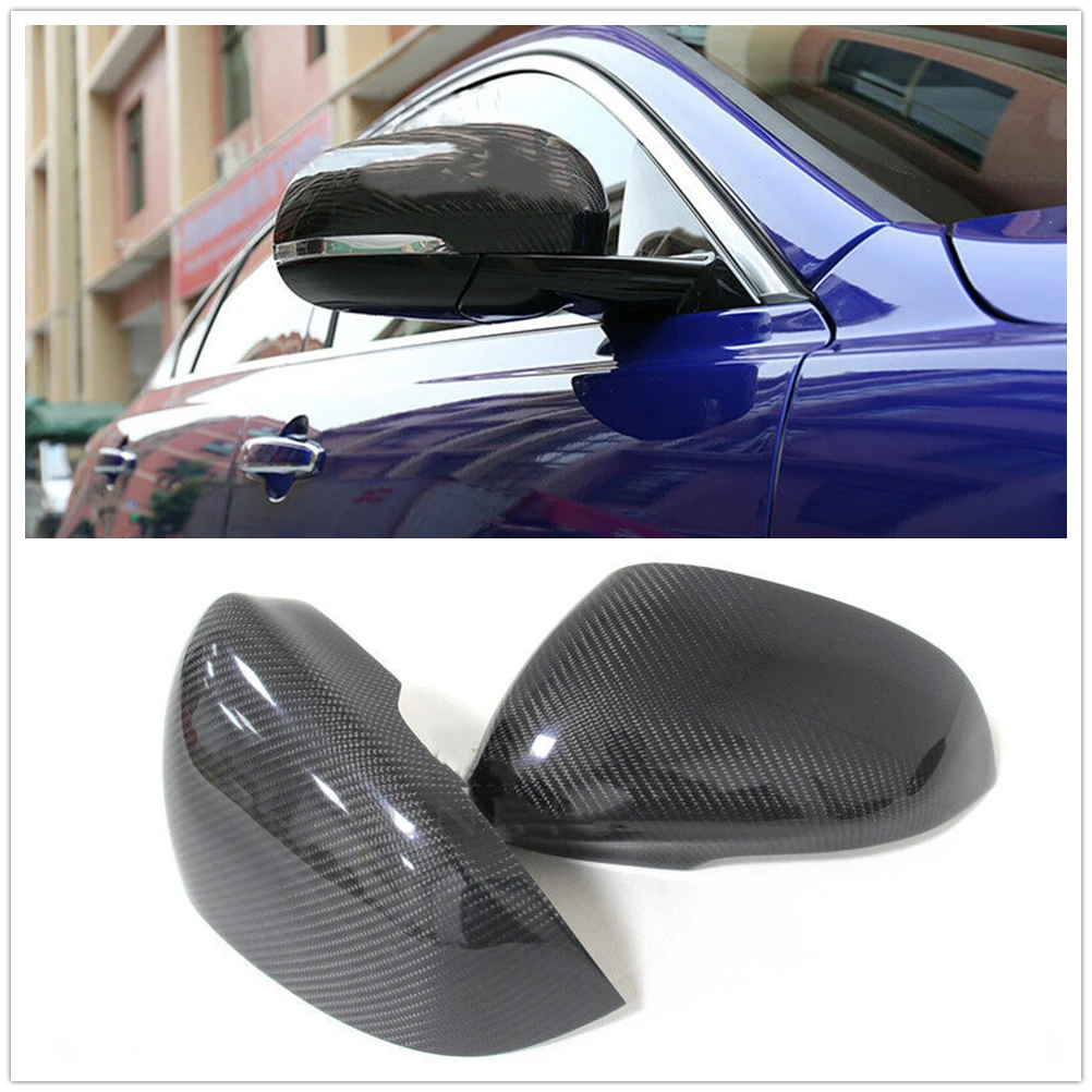 

Rear View Mirror Cover Add On For Jaguar XF XJ 2011 2012 2013 2014 2015 2016 2017 Side Real Carbon Fiber Car Exterior Shell Caps