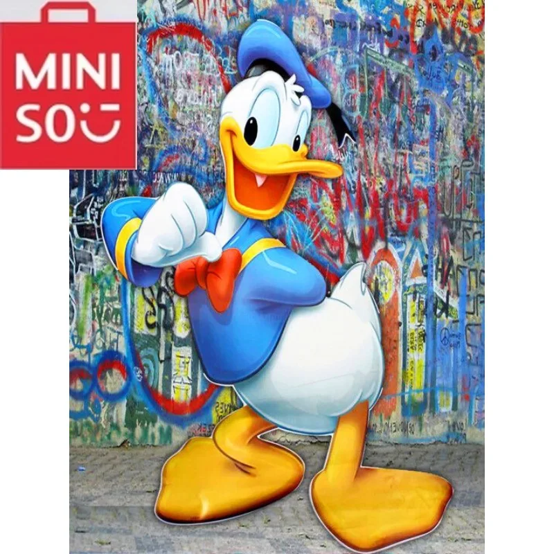 

Алмазная картина Диснея Дональд Дак 5D Полный круглый квадратный алмазный мультфильм Полный комплект украшения стены