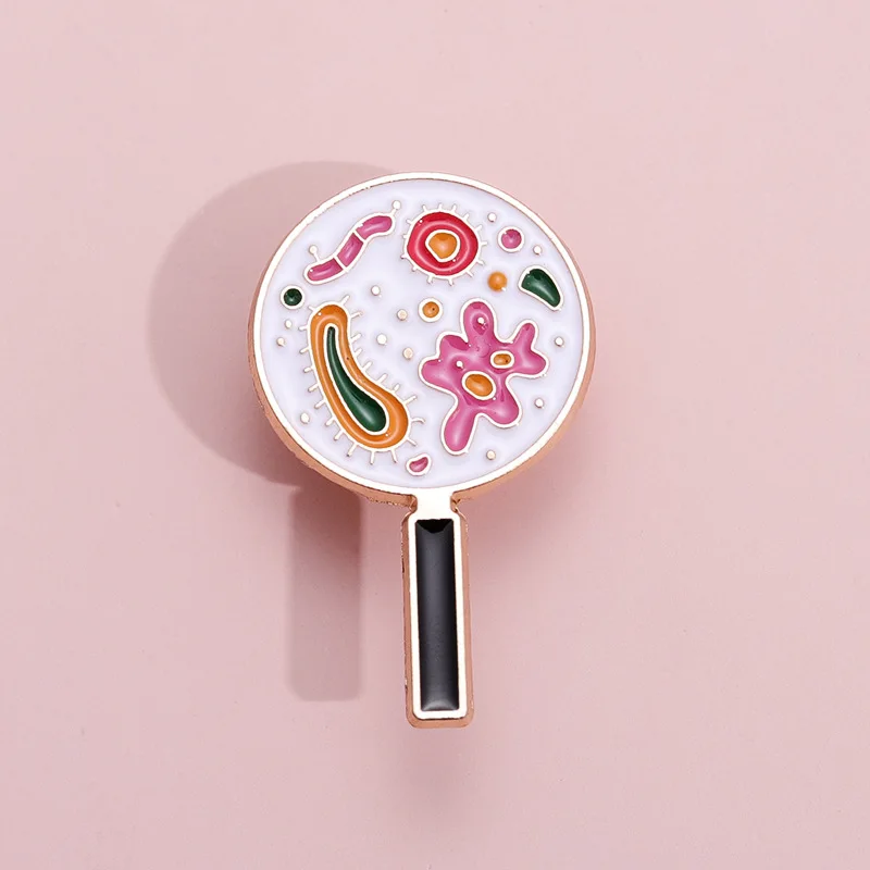 Scientific instrument Magnifying glass Enamel Pins Brooches Clothing Backpack Lapel Badges Jewelry Accessories For unisex gift