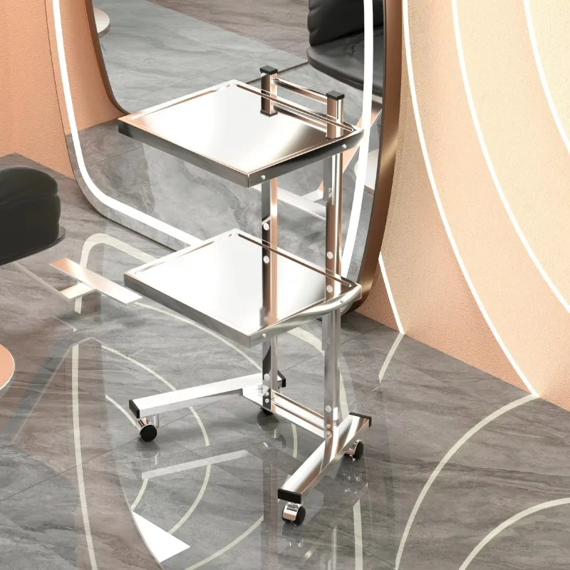 

Trolley for Aesthetics Auxiliary Trolleys Spa Saloon Hair Tools Salon Tool Rolling Beauty Gold Roulette Storage Cosmetics Black