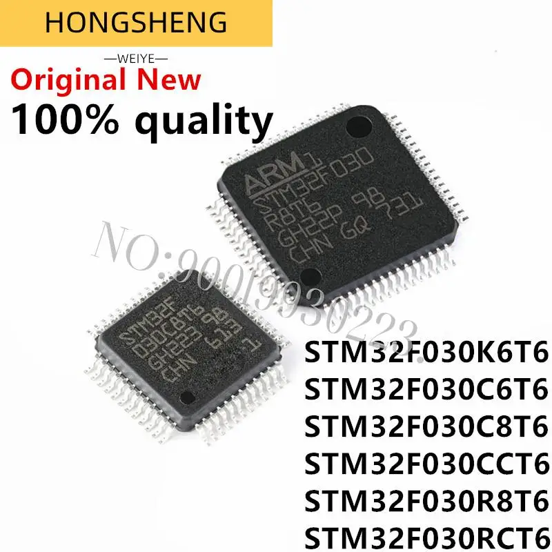 100% New STM32F030C8T6 STM32F030CCT6 32F030R8T6 32F030RCT6 32F030C6T6 32F030K6T6 32F030 l ic chip In stock