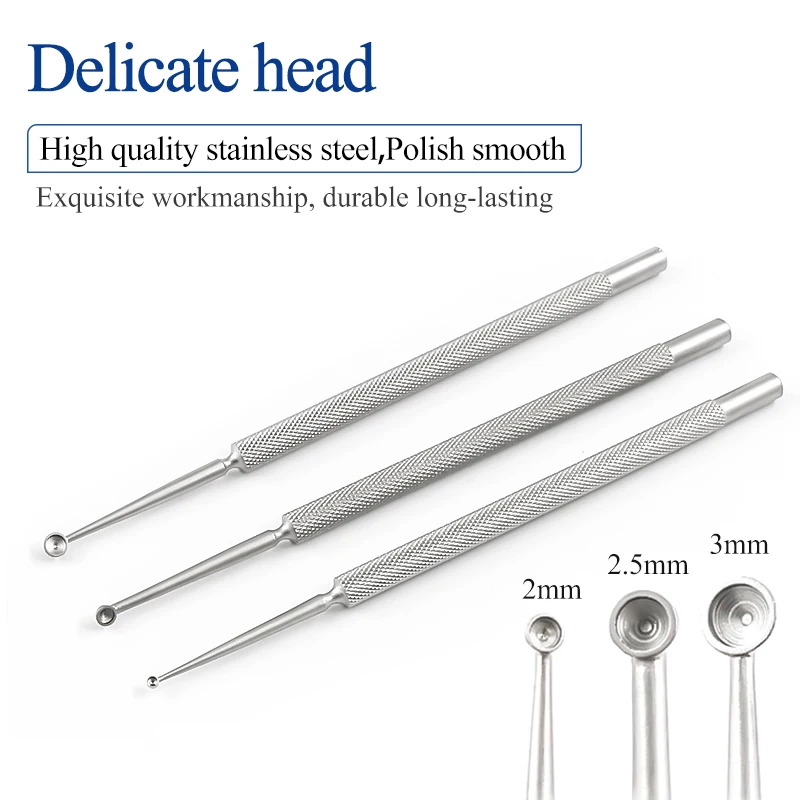 ช้อนขูด Meibomian Gland ช้อนขูด Ophthalmic Instruments เครื่องมือผ่าตัดโรคผิวหนังขูดหูด