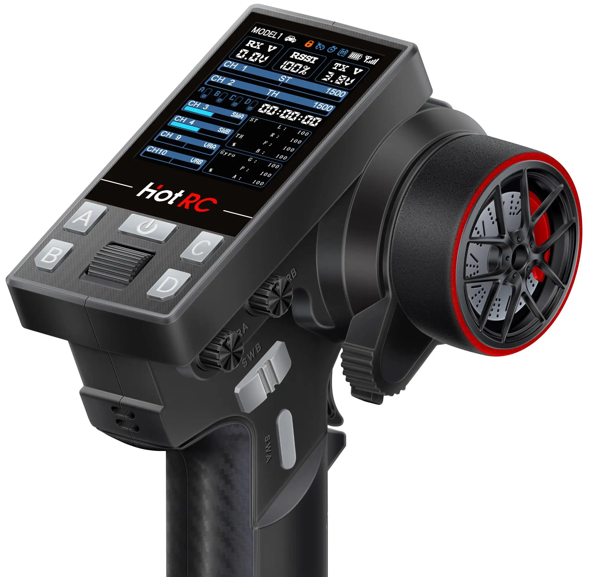 Hot RC CT-10B 10 Kanaals Kleurenscherm Afstandsbediening 2.4G Radio Zender Voor Klimmen Drift Voertuig RC Model Auto boot Tank