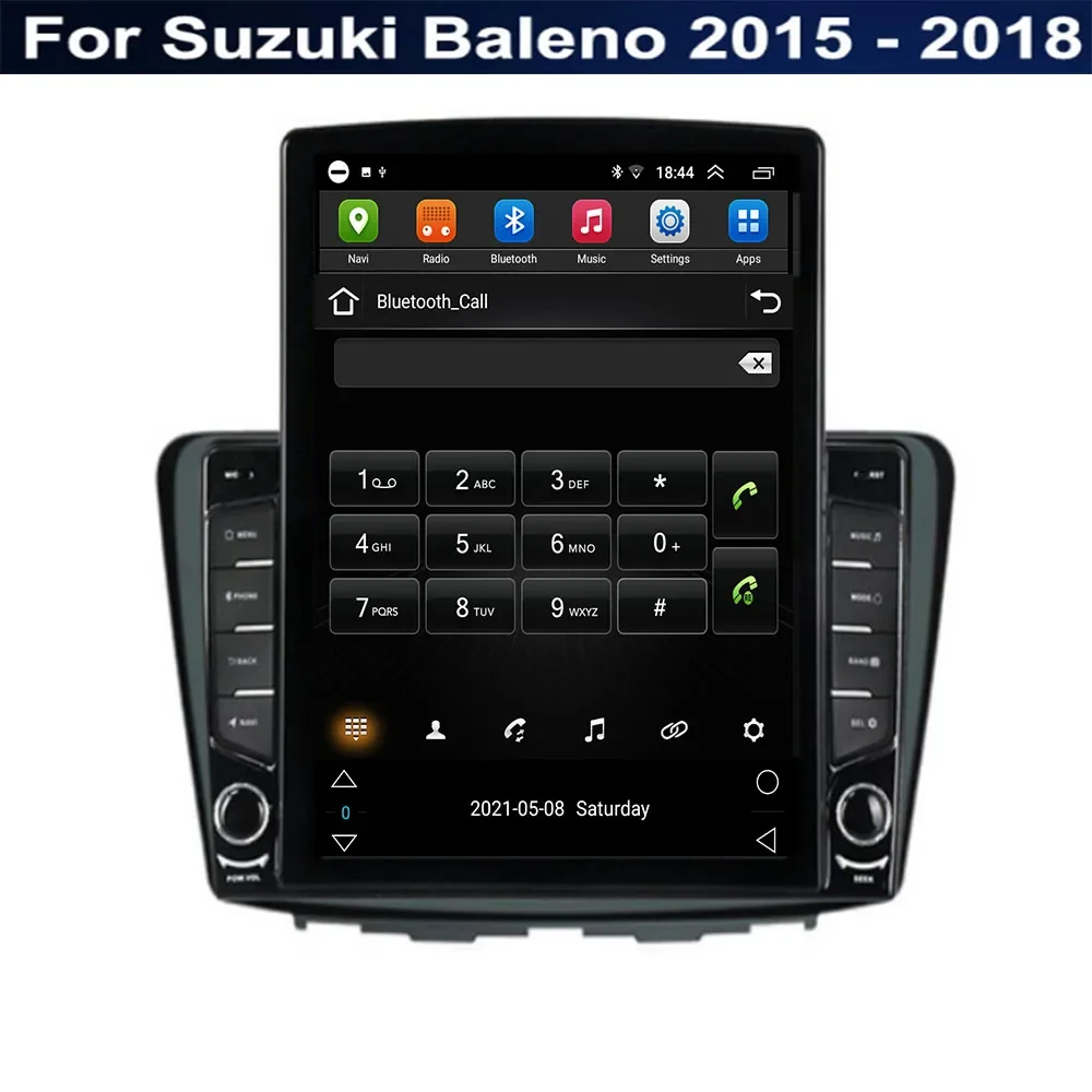 9.7 "شاشة تسلا على الطراز العمودي Android14 راديو السيارة لسوزوكي بالينو 2015 2018 + نظام تحديد المواقع والملاحة مشغل فيديو الوسائط المتعددة Carplay