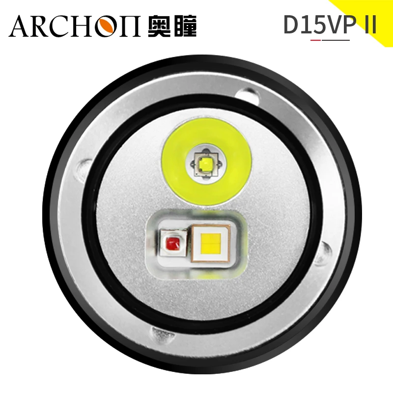 ARCHON-linterna LED D15VP II W21VPII para vídeo de buceo, luz subacuática, máximo 3000 lúmenes, impermeable, carga USB