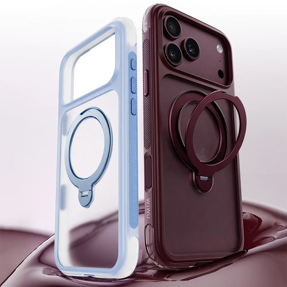 Etui z magnetycznym uchwytem WiWU do iPhone 18 17 Pro Max 360 °   Obrotowy uchwyt do iPhone 17 Pro i 18 Pro, kompatybilny z MagSafe, odporny na wstrząsy, z wzmocnionymi rogami. — zdjęcie produktu 3
