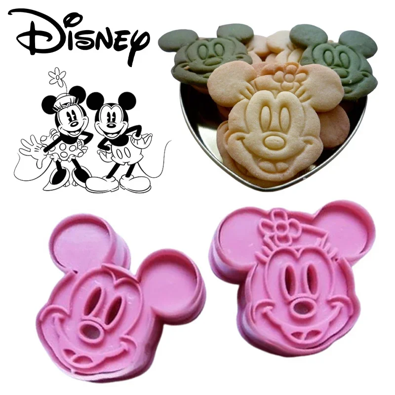 Disney Mickey Mouse Minnie Plastic Cartoon Molds Cute Cookies Rice Balls Color Mud Molds Kitchen Tools Gadgets DIY Baking Molds