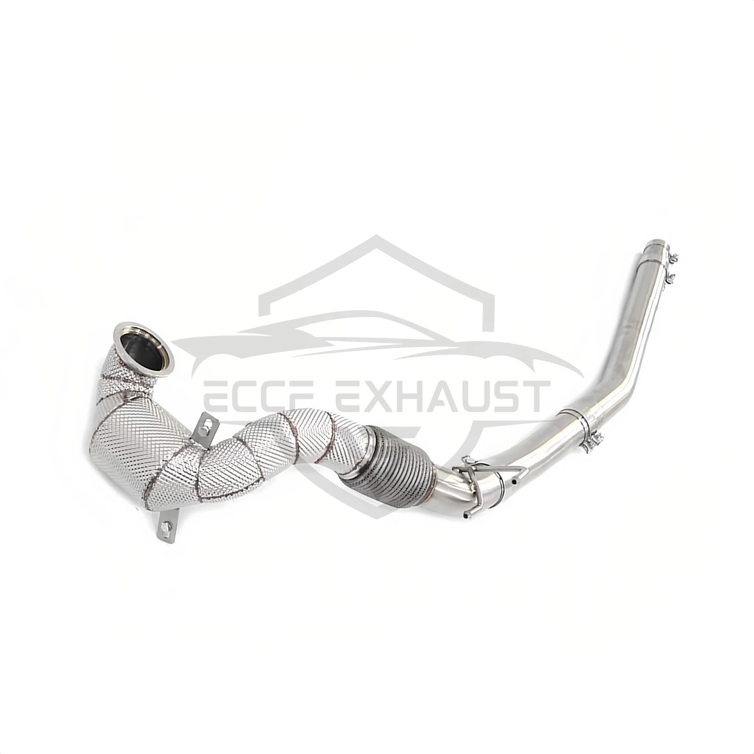 

Stainless Steel Downpipe With Heat Shield For Audi TT MK3 2.0T Aggressive Exhaust Sound High Flow Performance Upgrade
