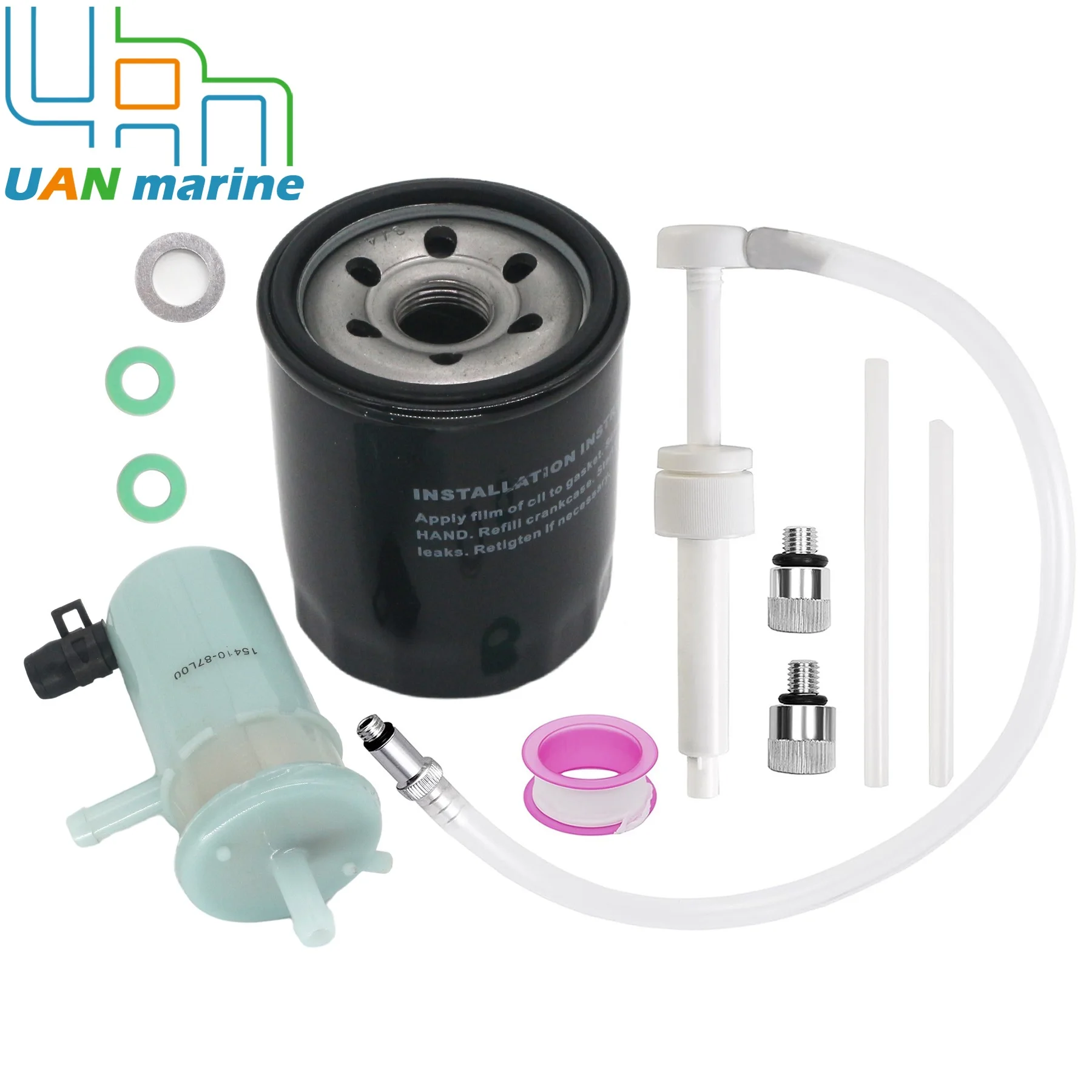 Outboard Change Maintenance Kit Fits for Suzuki DF 70 75 80 90 HP Marine Motor Oil Filter 16510-61A31 & Fuel Filter 15410-87LL0