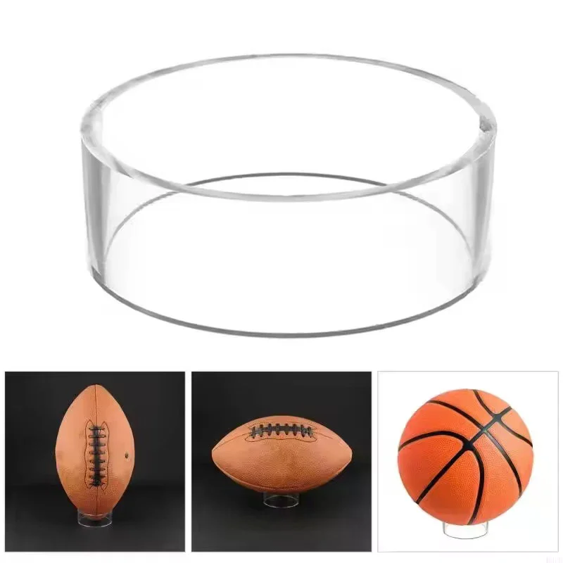 Transparent circular display stand bracket acrylic ball stand, suitable for football, basketball, rugby