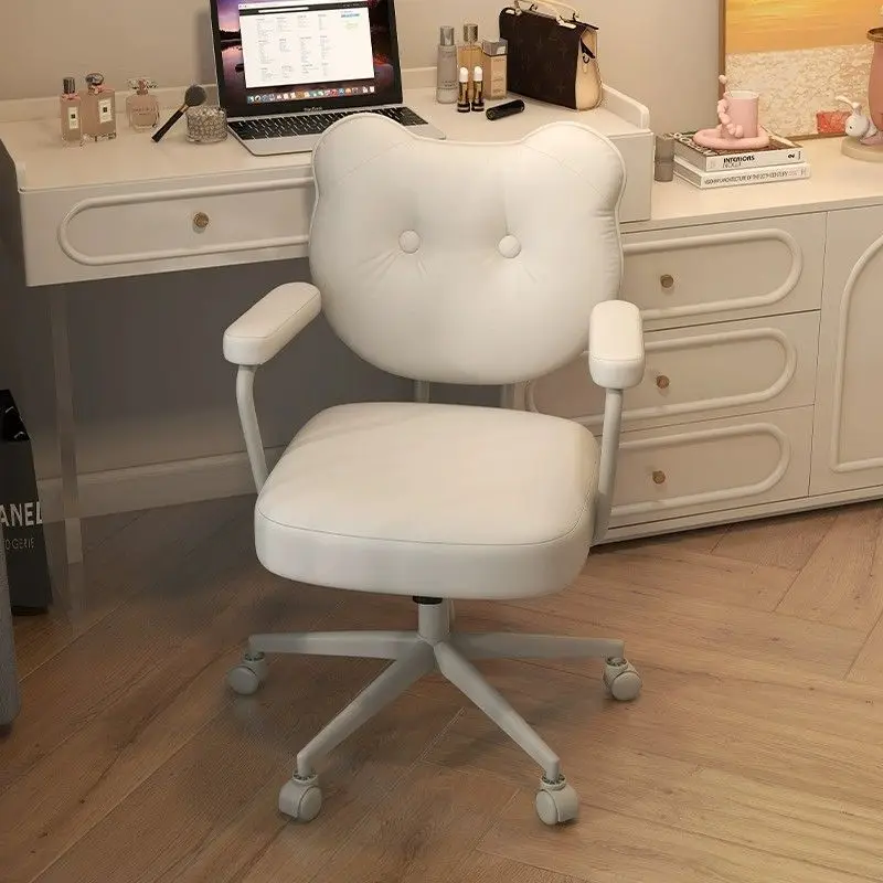 

Backrest Chair Office Learning Makeup Computer Home Study Girls Bedroom Desk Lifting Swivel Dormitory