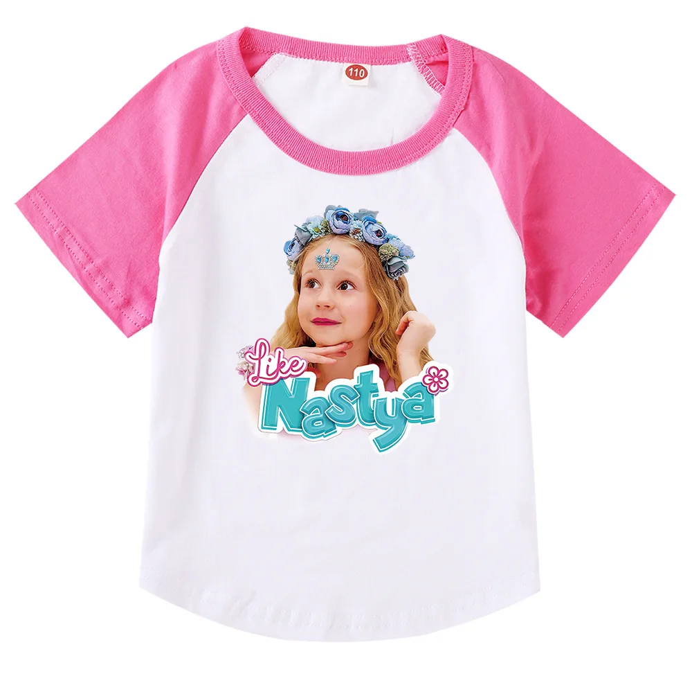 New 2-16Year Girls T-Shirt Cute Like Nastya Kids Tshirt Summer Girls Clothes Fashion Toddler T Shirts Shortsleeve Tops 8807