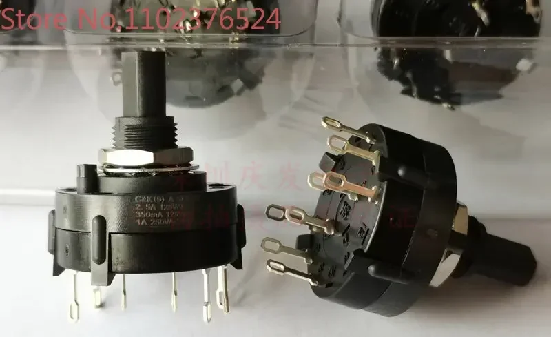 

Band switch rotary switch 1 pole 3 gear rotation 2 lower half shaft handle 8 pin 1A250V