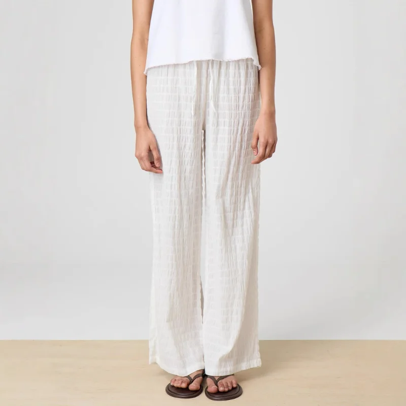 Women's Casual Straight Pants Thin Strap Elastic Waist Autumn Thin Wide Leg Pants