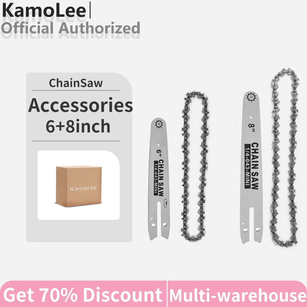 

Low Price！Kamolee 6/8-inch chainsaw accessories guide chain high-strength and high hardness saw wood branches gardening tools